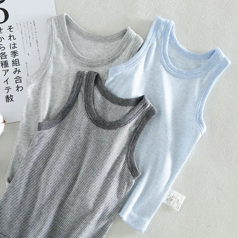 Children's Sleeveless Anchor Print Top White Cotton - Image 5