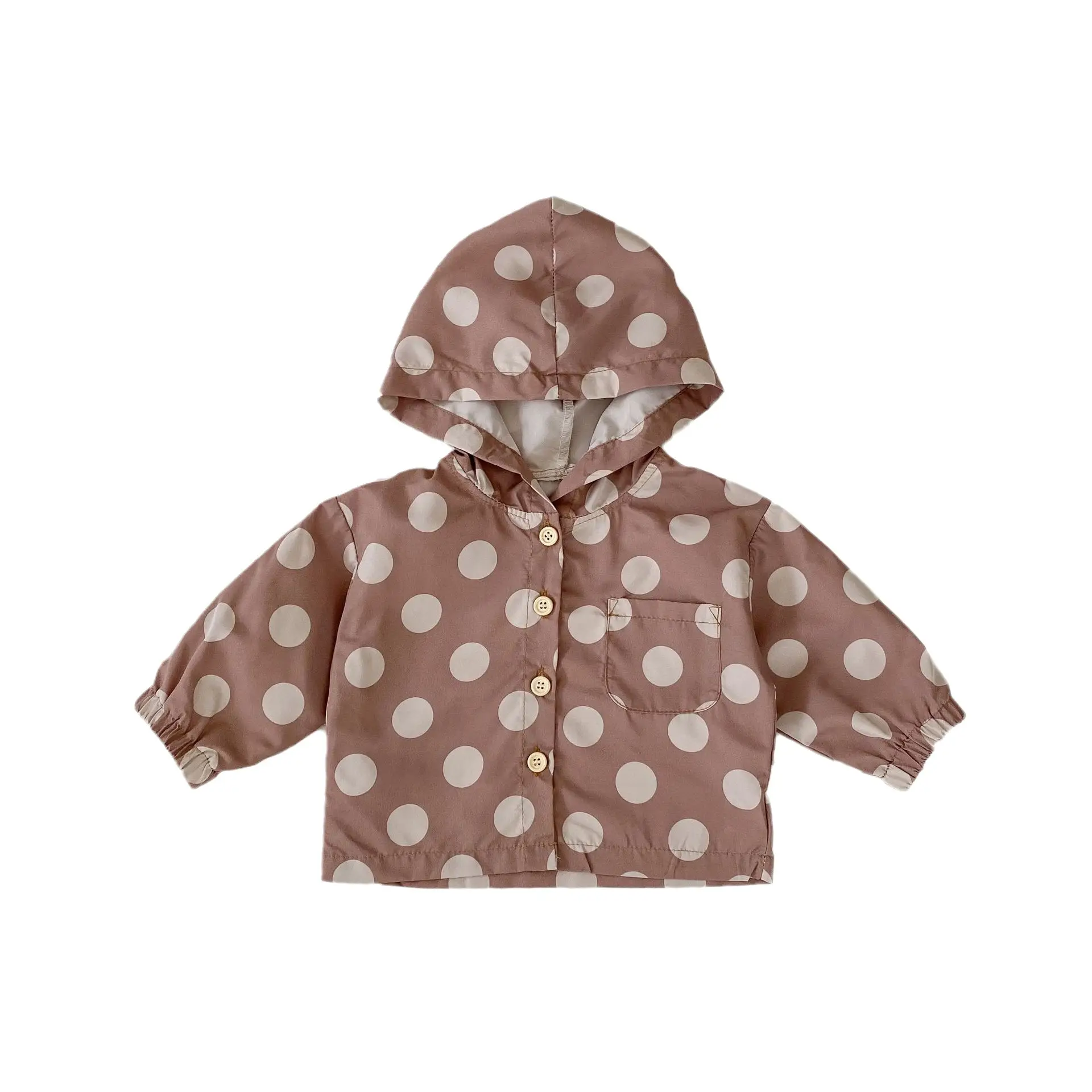 2025 Infant Heart Polka Dot Hoodie Set Windproof Sunproof - Image 7