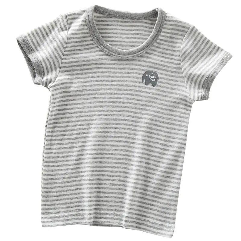 Japanese Style Boys Cotton Striped T-Shirt Set of 2 - Image 6