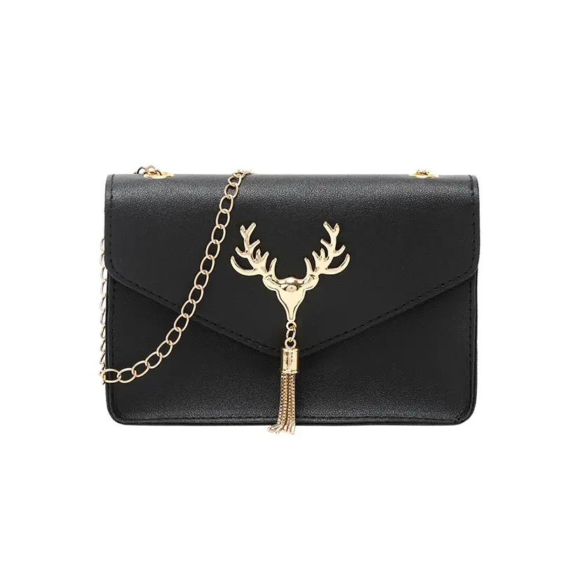 Red Golden Deer Tassel Shoulder Crossbody Bag for Women - Image 12