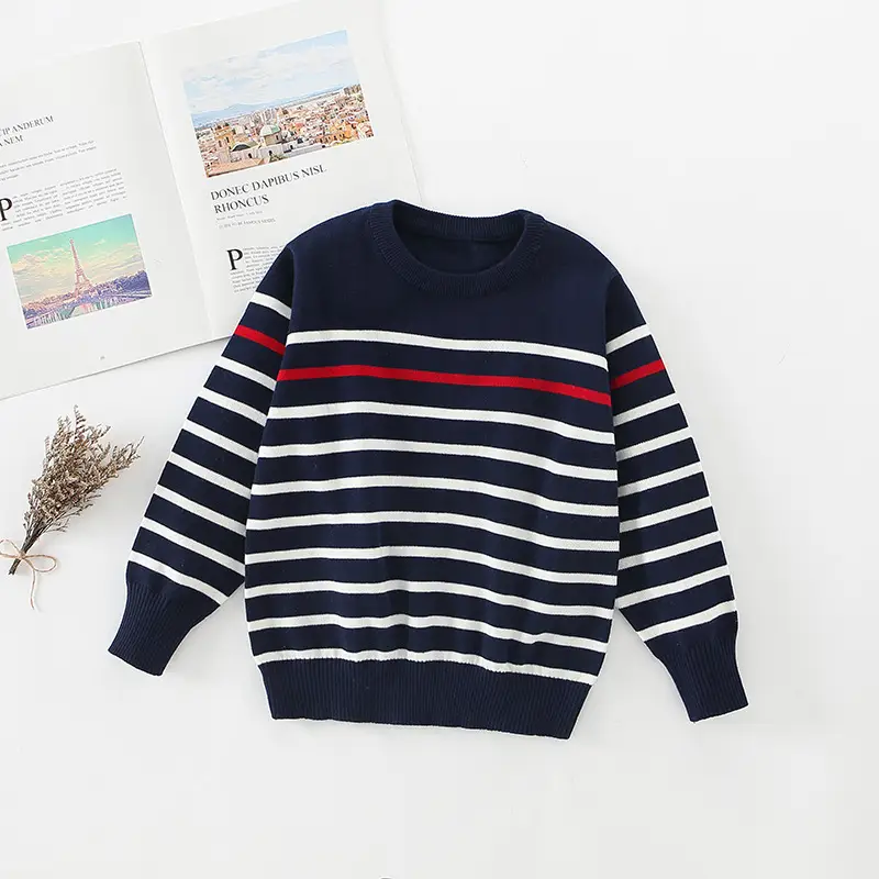 2025 Kids Striped Sweaters Medium Large - Image 2