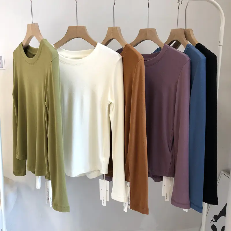 Women White Thermal Long Sleeve T-Shirt 2025 Autumn - Image 8