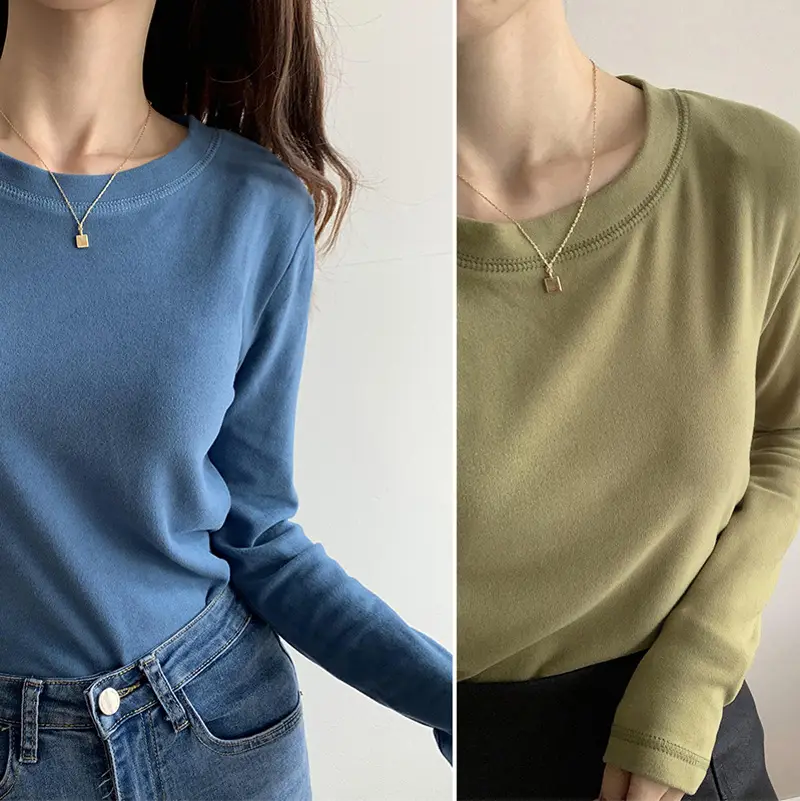 Women White Thermal Long Sleeve T-Shirt 2025 Autumn - Image 9