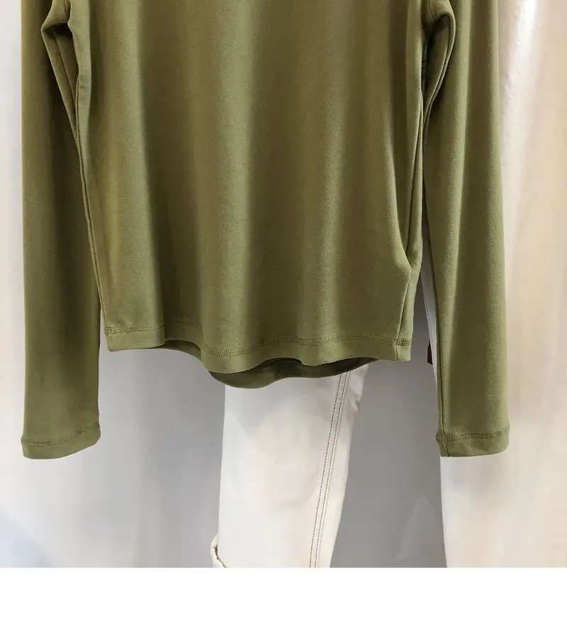 Women White Thermal Long Sleeve T-Shirt 2025 Autumn — feature 18