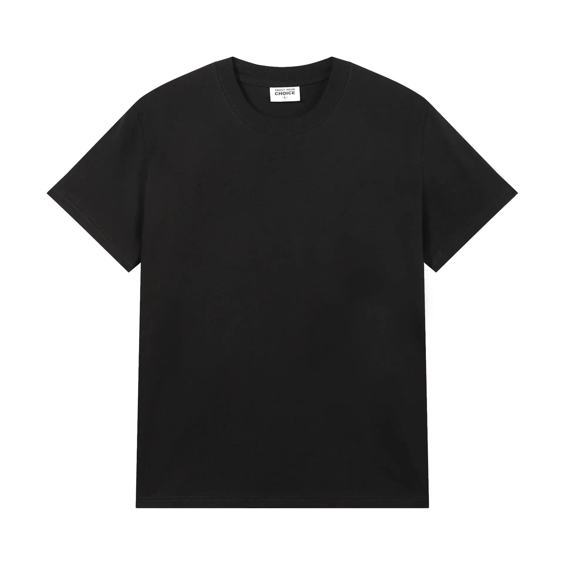 Men Women Cotton T-Shirt Light Blue 240g - Image 4