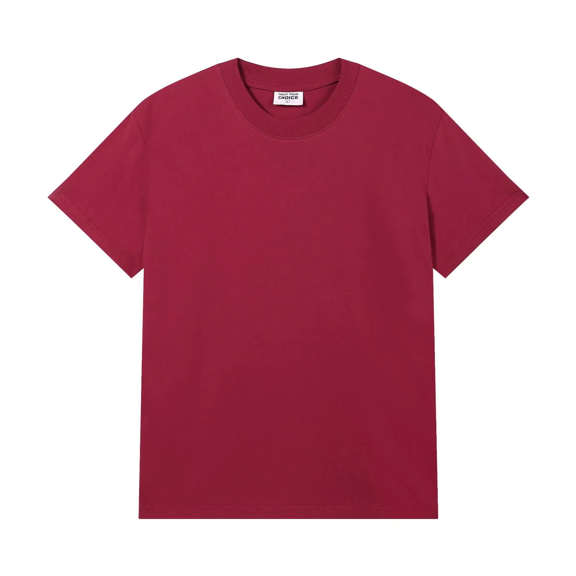 Men Women Cotton T-Shirt Light Blue 240g - Image 11