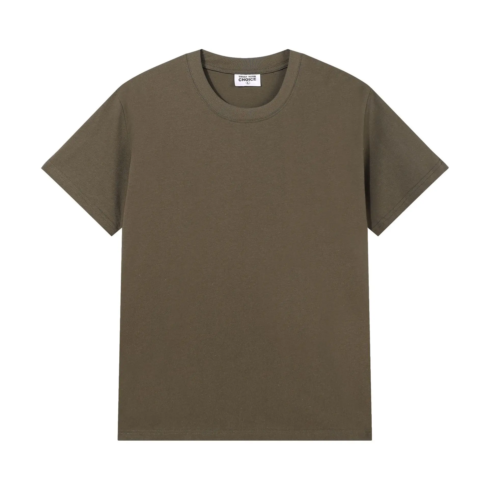 Men Women Cotton T-Shirt Light Blue 240g - Image 12