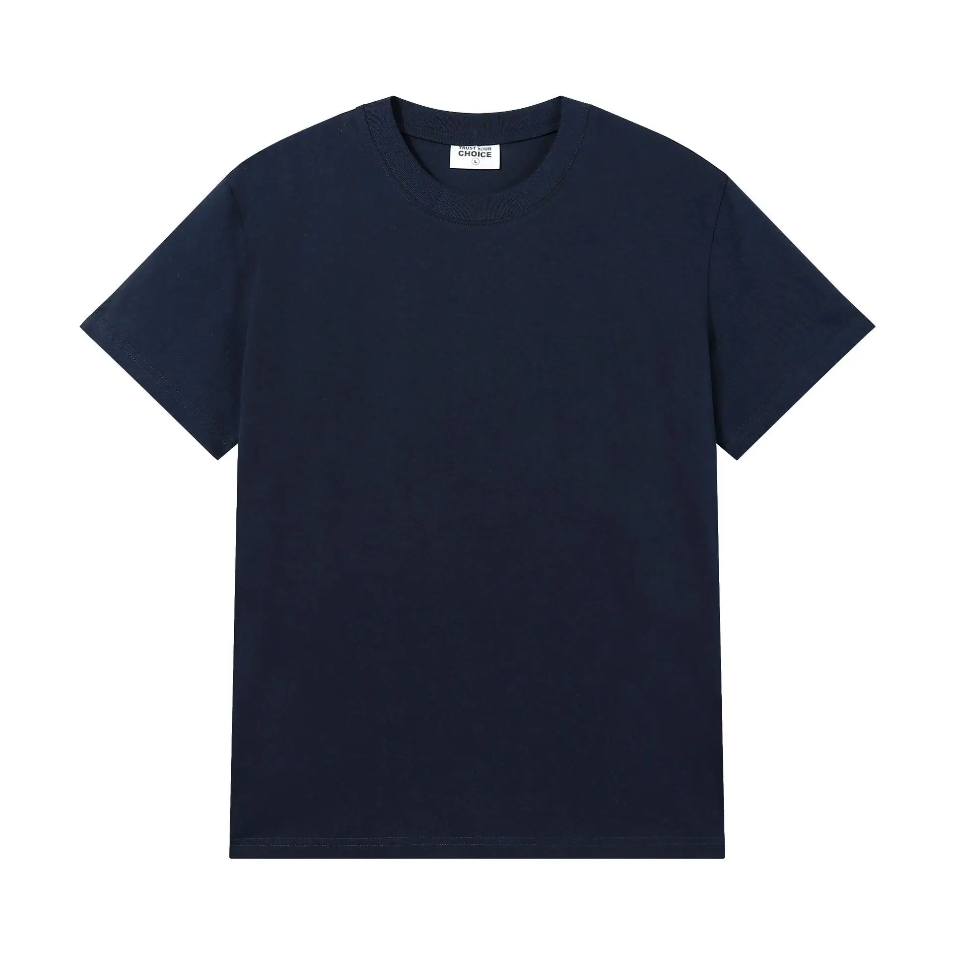 Men Women Cotton T-Shirt Light Blue 240g - Image 14