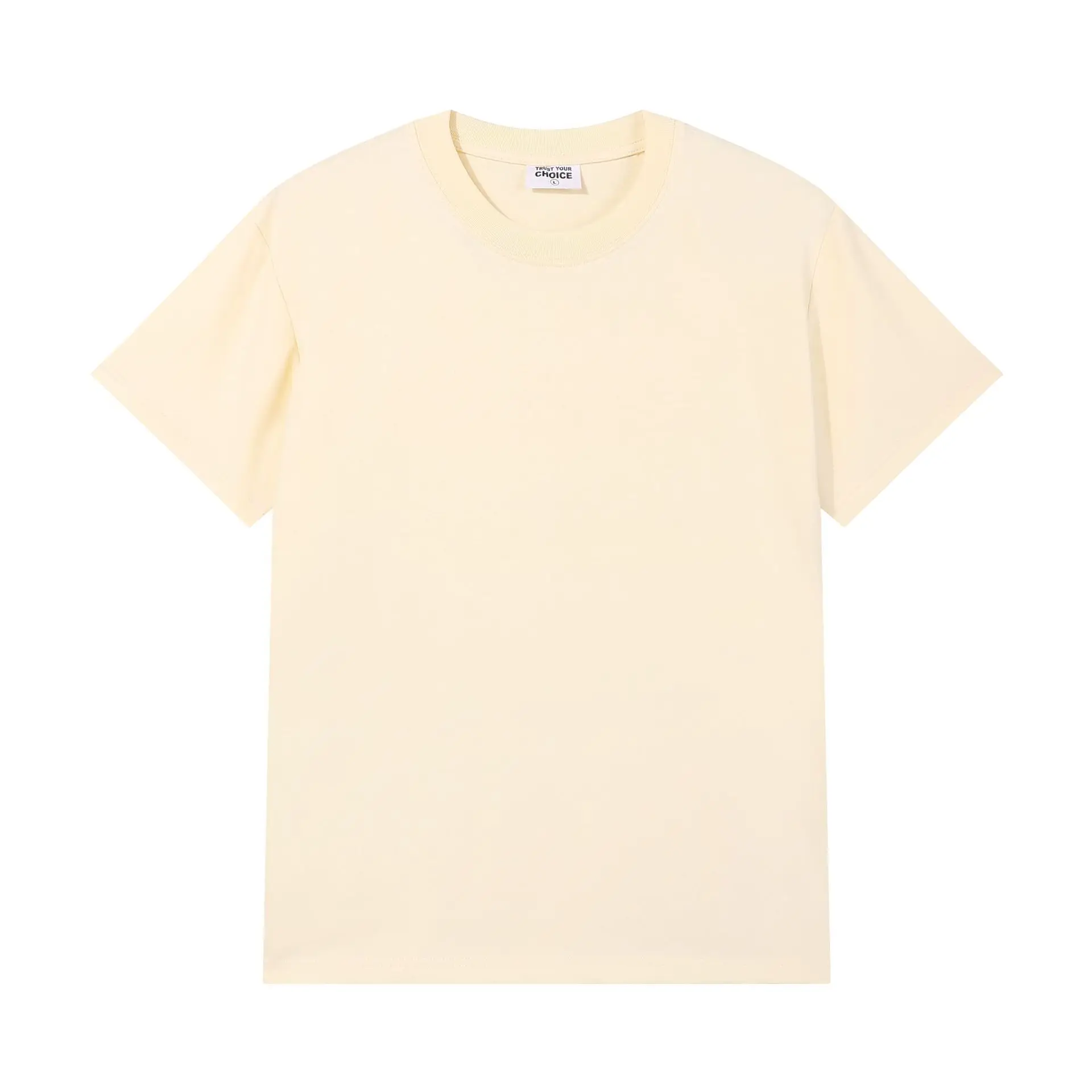 Men Women Cotton T-Shirt Light Blue 240g - Image 6