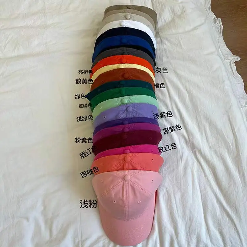 Black Baseball Cap for Men Women Sun Hat Wash Cap - Image 34
