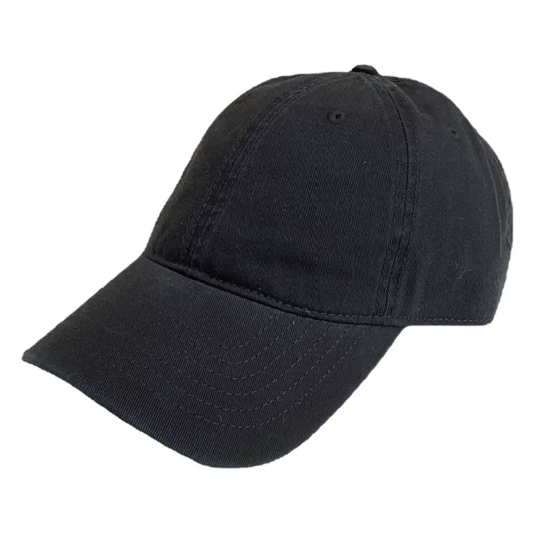 Black Baseball Cap for Men Women Sun Hat Wash Cap