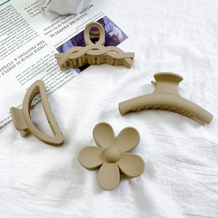 Korean Milk Coffee Claw Clip for Hair Updo - Image 20