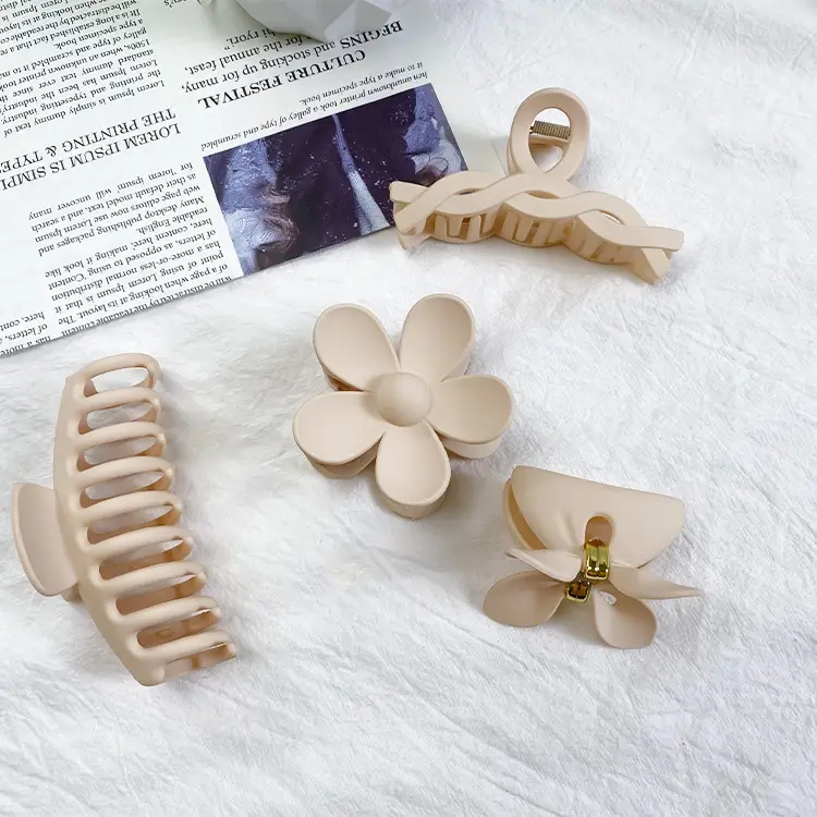 Korean Milk Coffee Claw Clip for Hair Updo - Image 21