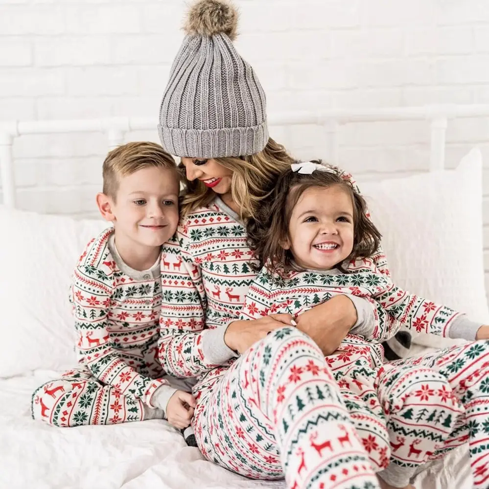 2022 Christmas Printed Pajamas for Kids & Teens - Image 4