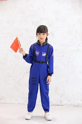 Children Space Suit Astronaut Performance Primary School Sports Meeting Astronaut Air Force Hat Role Playing Costume - Image 3