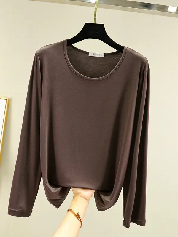 Women Green Long Sleeve T-Shirt with Mask Bottom - Image 16