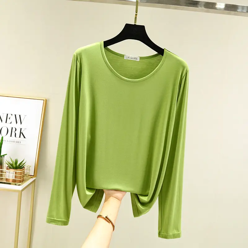 Women Green Long Sleeve T-Shirt with Mask Bottom - Image 10
