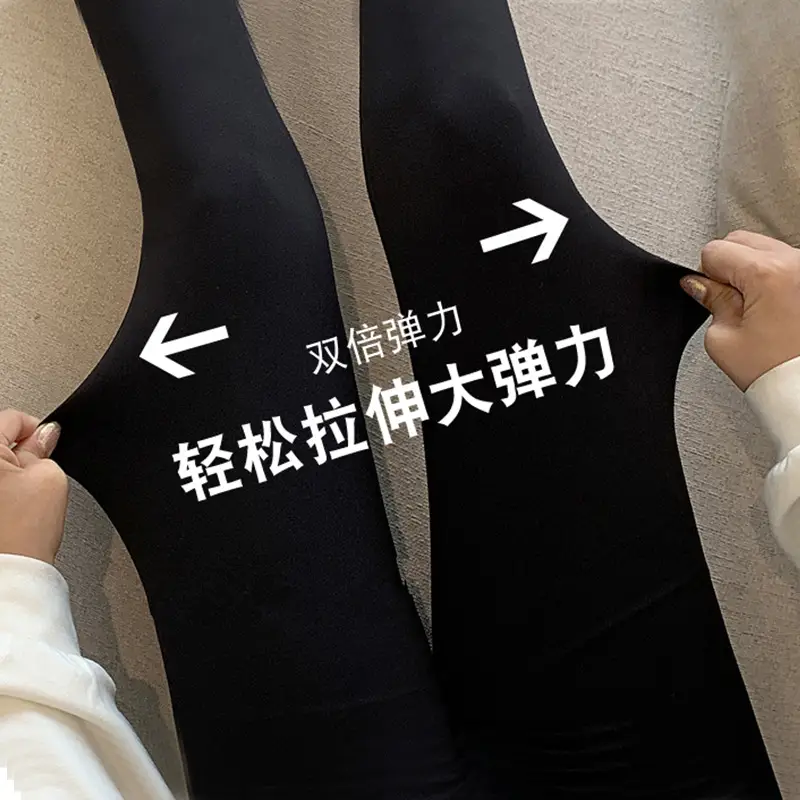 Women's Black Plus Size Warmth Thick Leggings High Waist Yoga Pants - Image 25