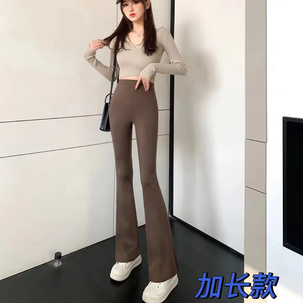 Women's Black Plus Size Warmth Thick Leggings High Waist Yoga Pants - Image 19