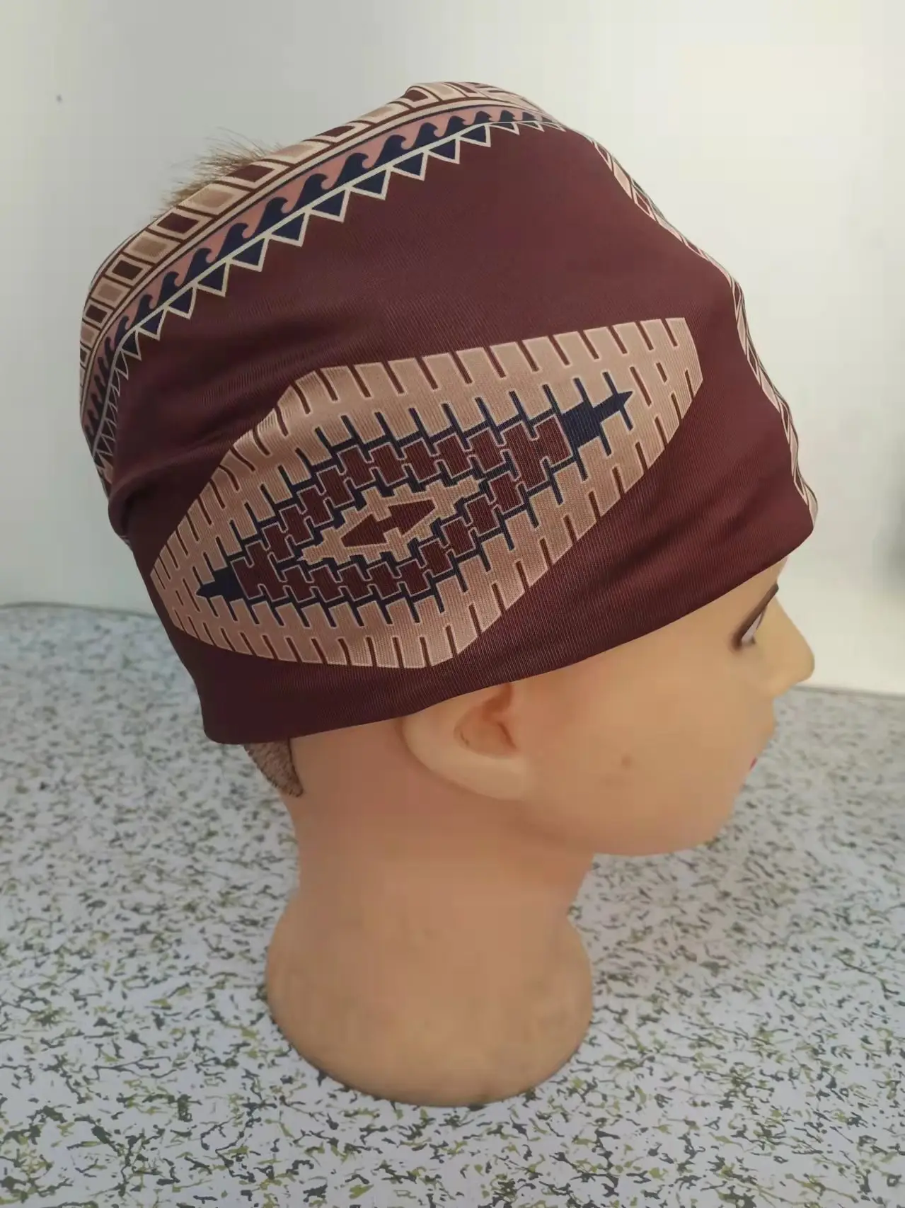 Women's Red Blue Star Print Yoga Headband - Image 3