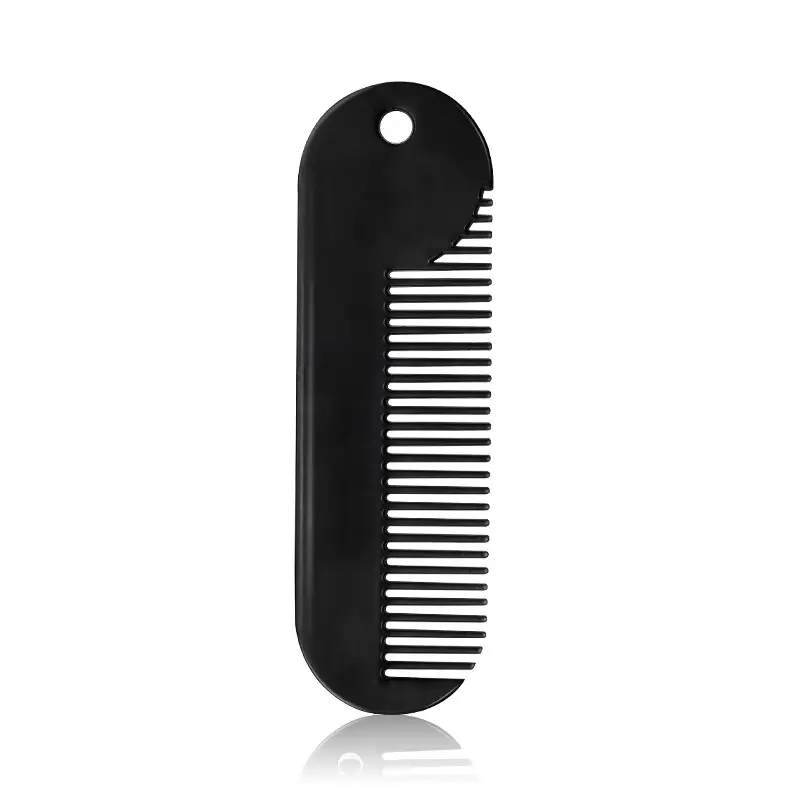Retro Oil Head Beard Comb Zinc Alloy Black Portable - Image 5