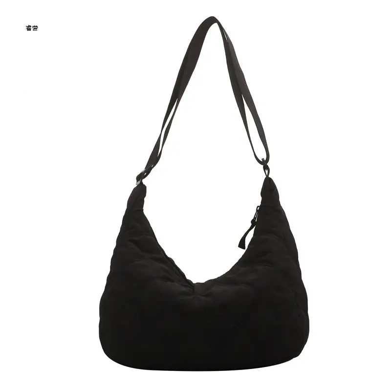 Winter Embroidered Quilted Shoulder Bag for Women