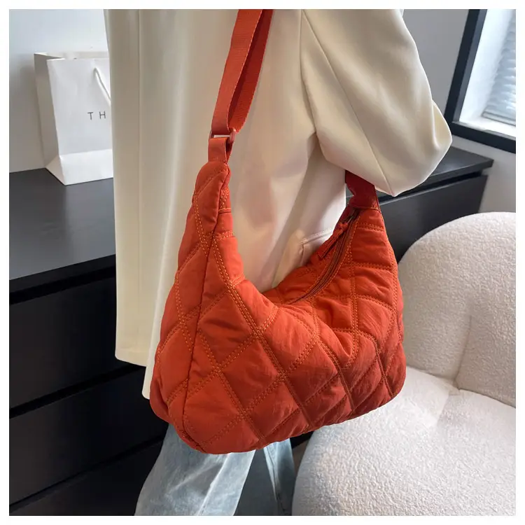 Winter Embroidered Quilted Shoulder Bag for Women — feature 12