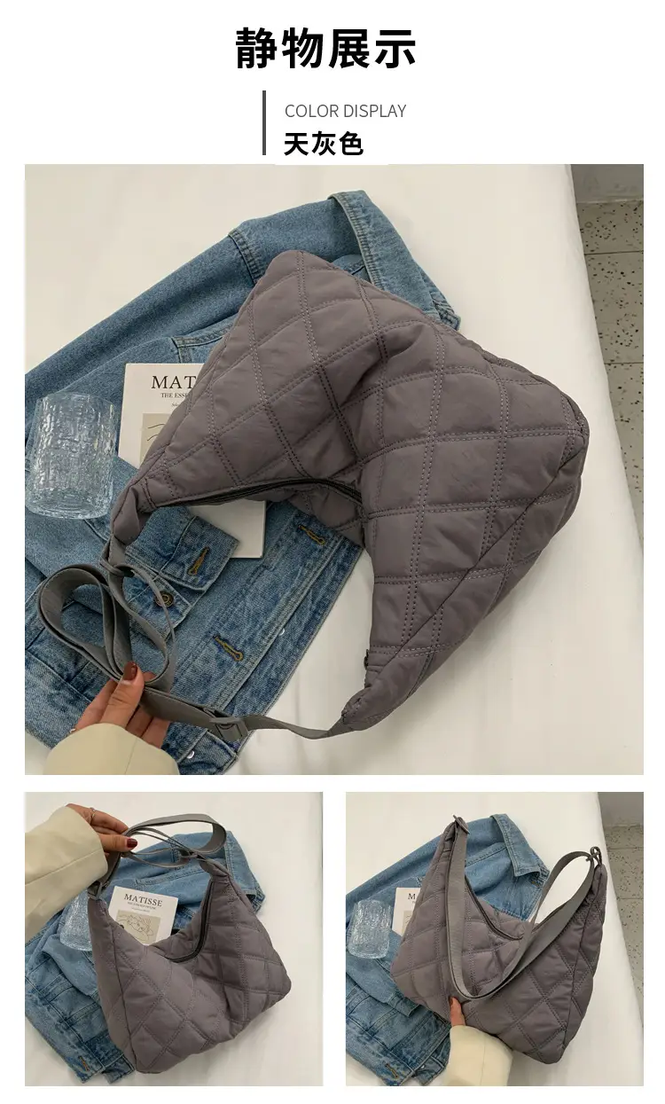 Winter Embroidered Quilted Shoulder Bag for Women — feature 31
