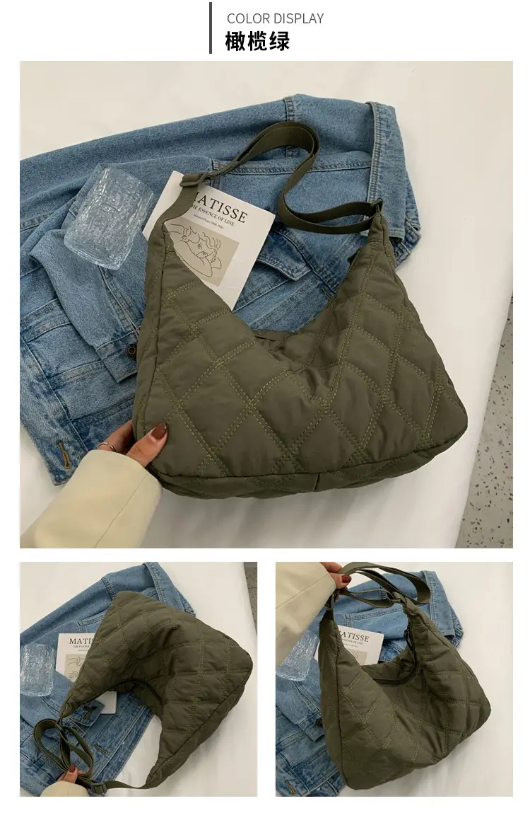 Winter Embroidered Quilted Shoulder Bag for Women — feature 34