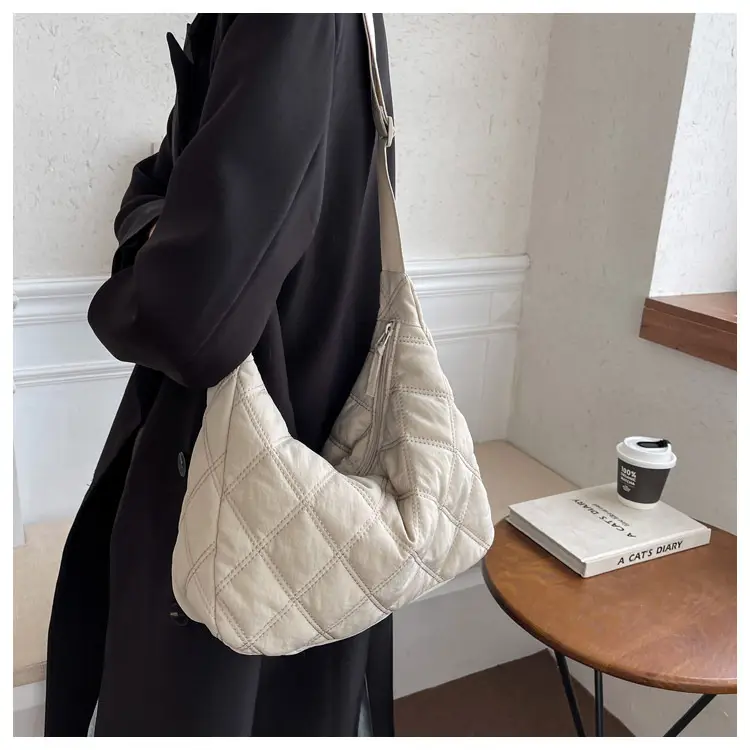 Winter Embroidered Quilted Shoulder Bag for Women — feature 75
