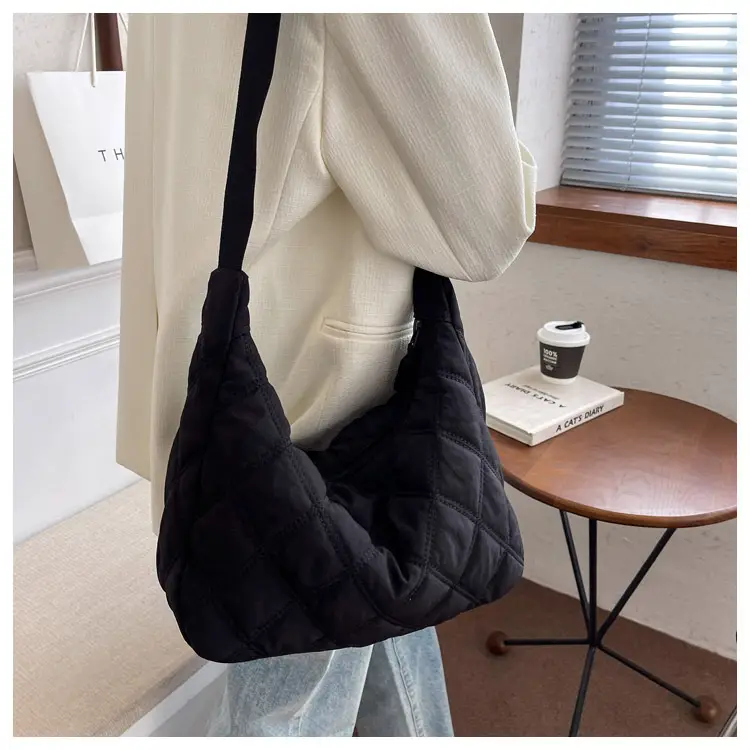 Winter Embroidered Quilted Shoulder Bag for Women — feature 90