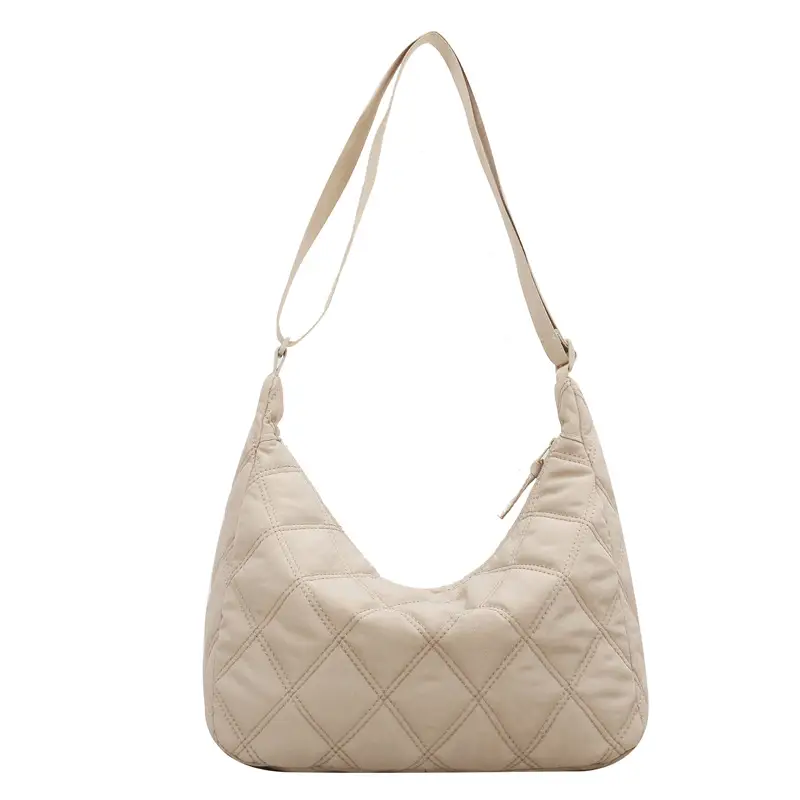 Winter Embroidered Quilted Shoulder Bag for Women