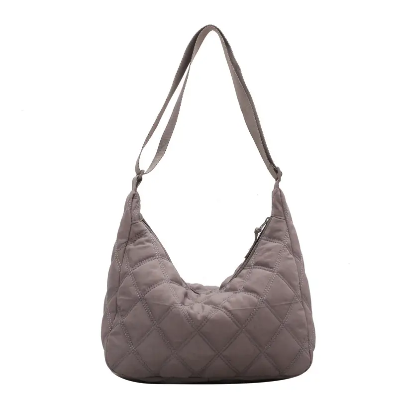 Winter Embroidered Quilted Shoulder Bag for Women