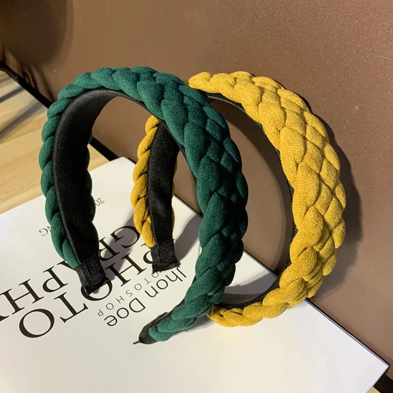 Korean Style Twist Braided Hair Band Wide Bristle Pressed - Image 7