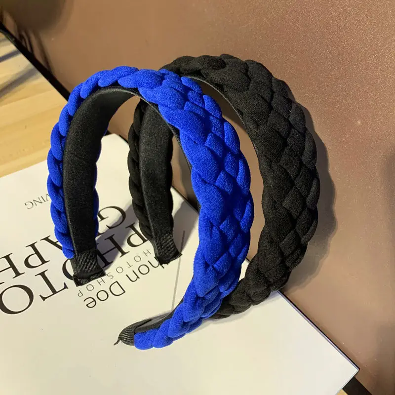 Korean Style Twist Braided Hair Band Wide Bristle Pressed - Image 8
