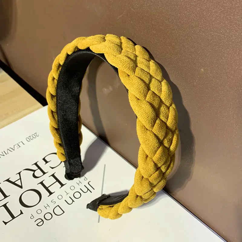 Korean Style Twist Braided Hair Band Wide Bristle Pressed - Image 9