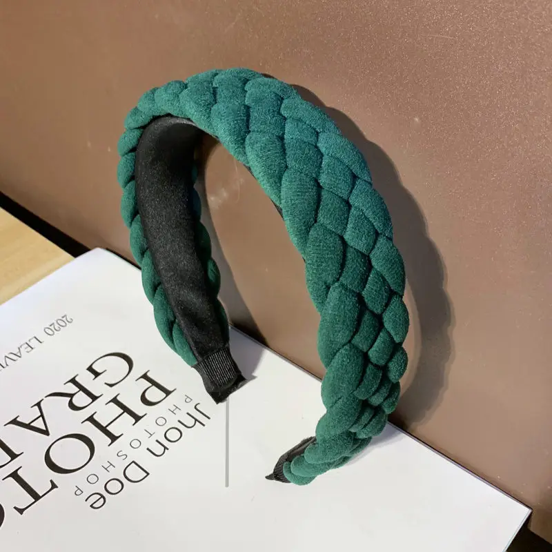 Korean Style Twist Braided Hair Band Wide Bristle Pressed - Image 2