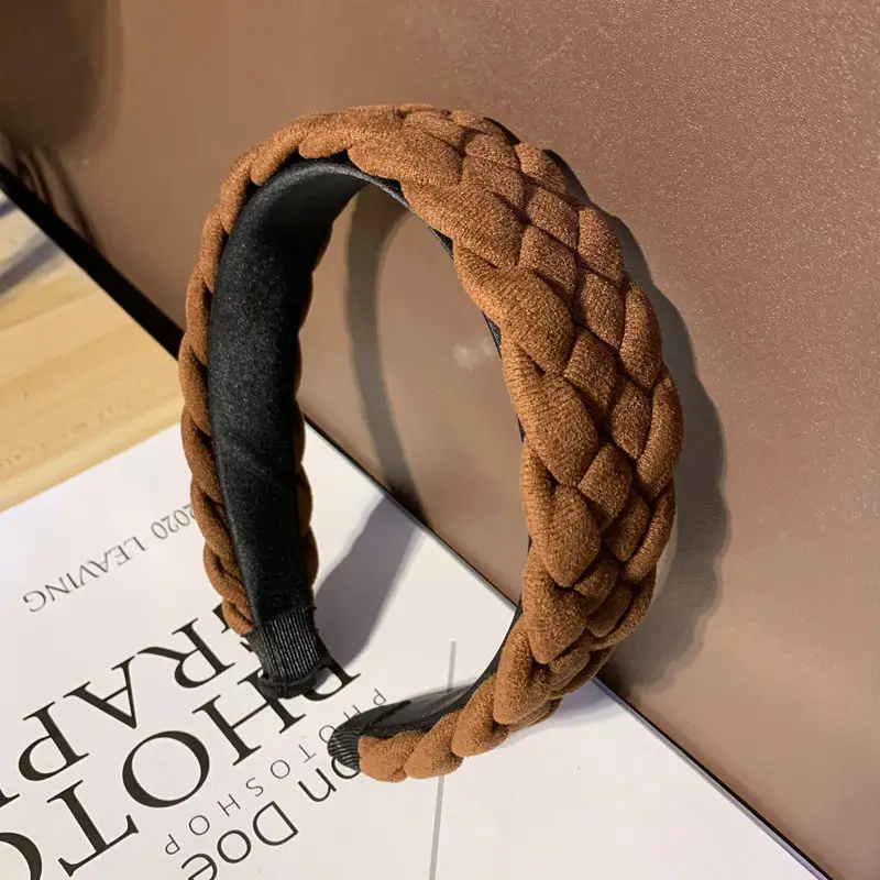 Korean Style Twist Braided Hair Band Wide Bristle Pressed - Image 3