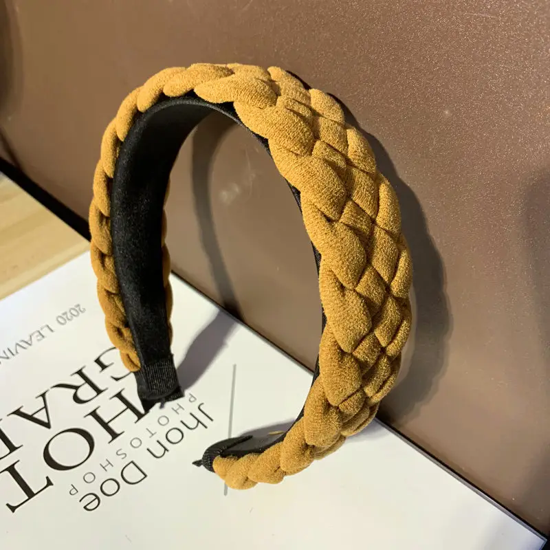 Korean Style Twist Braided Hair Band Wide Bristle Pressed - Image 4