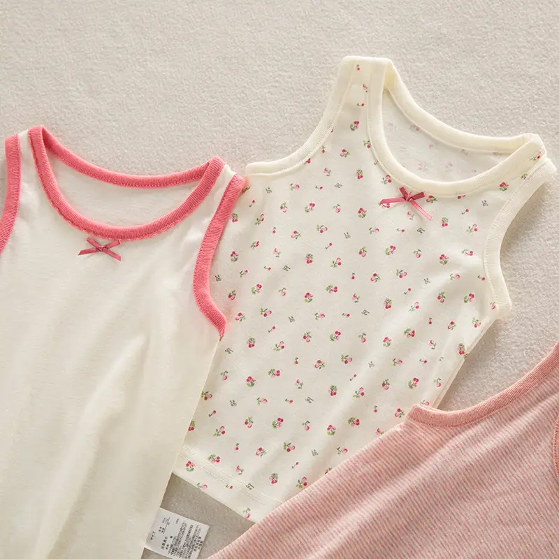 Japanese Cotton Vest Set for Baby Girls Spring Summer Wear - Image 3