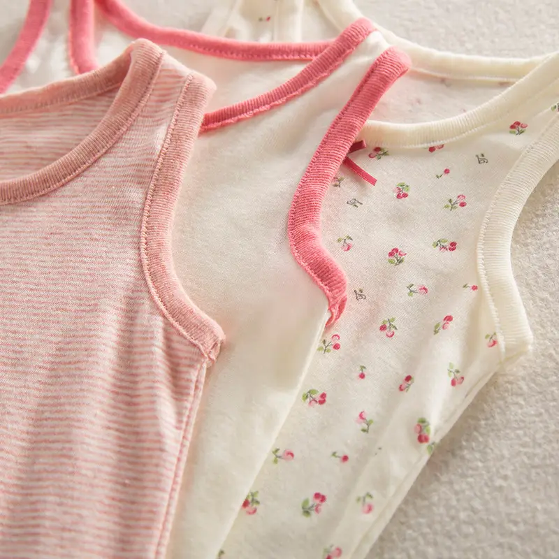 Japanese Cotton Vest Set for Baby Girls Spring Summer Wear - Image 4