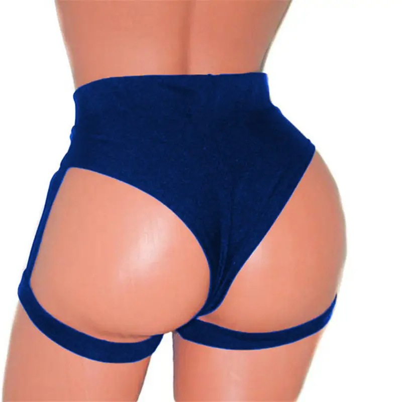 European and American Large Size Sexy Solid Color Sports Shorts Women