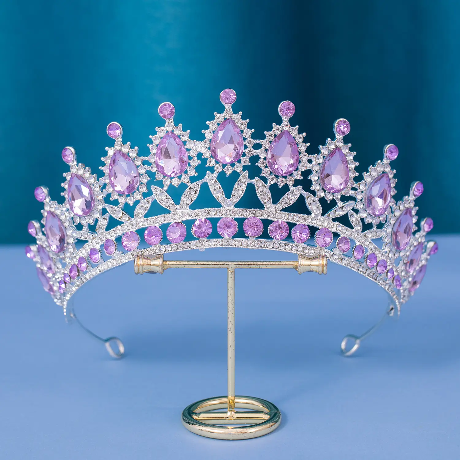 Tuanming Crystal Crown for Bridal Party Hair Accessories