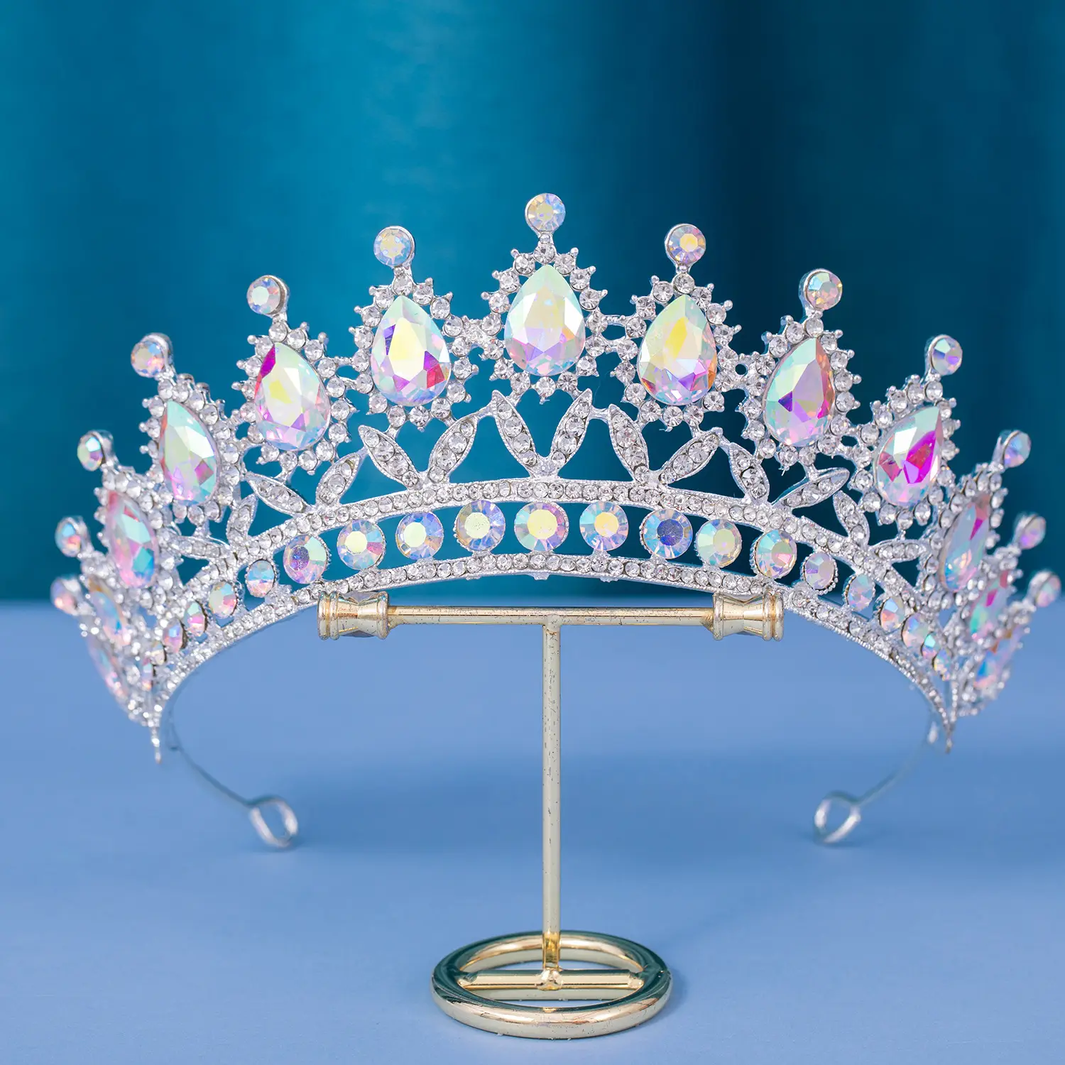 Tuanming Crystal Crown for Bridal Party Hair Accessories