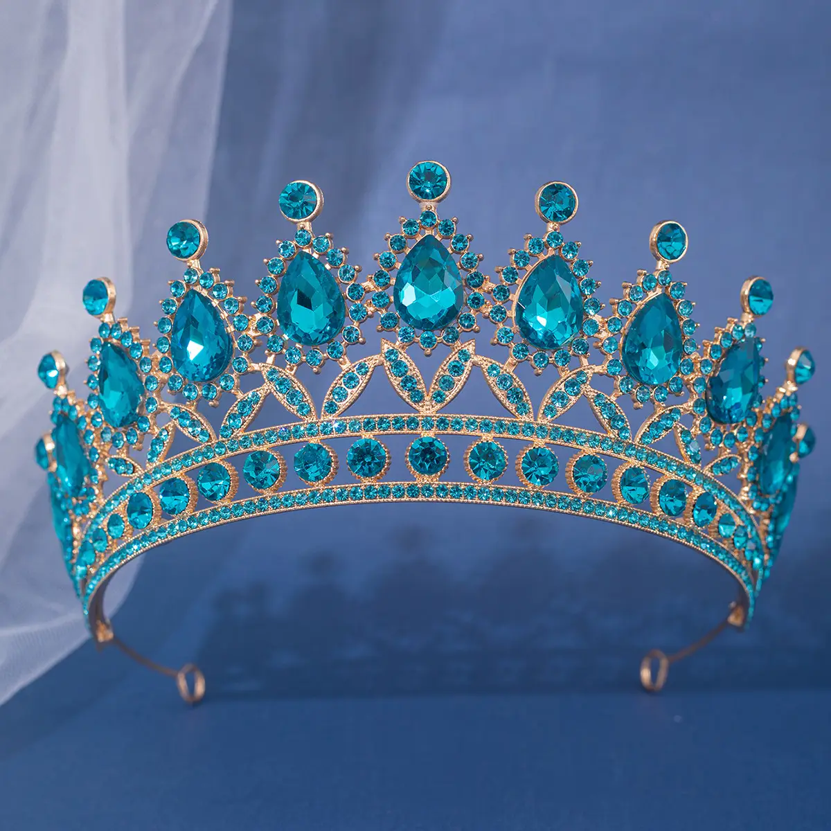 Tuanming Crystal Crown for Bridal Party Hair Accessories