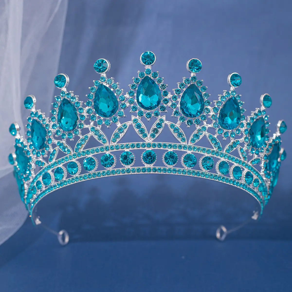 Tuanming Crystal Crown for Bridal Party Hair Accessories