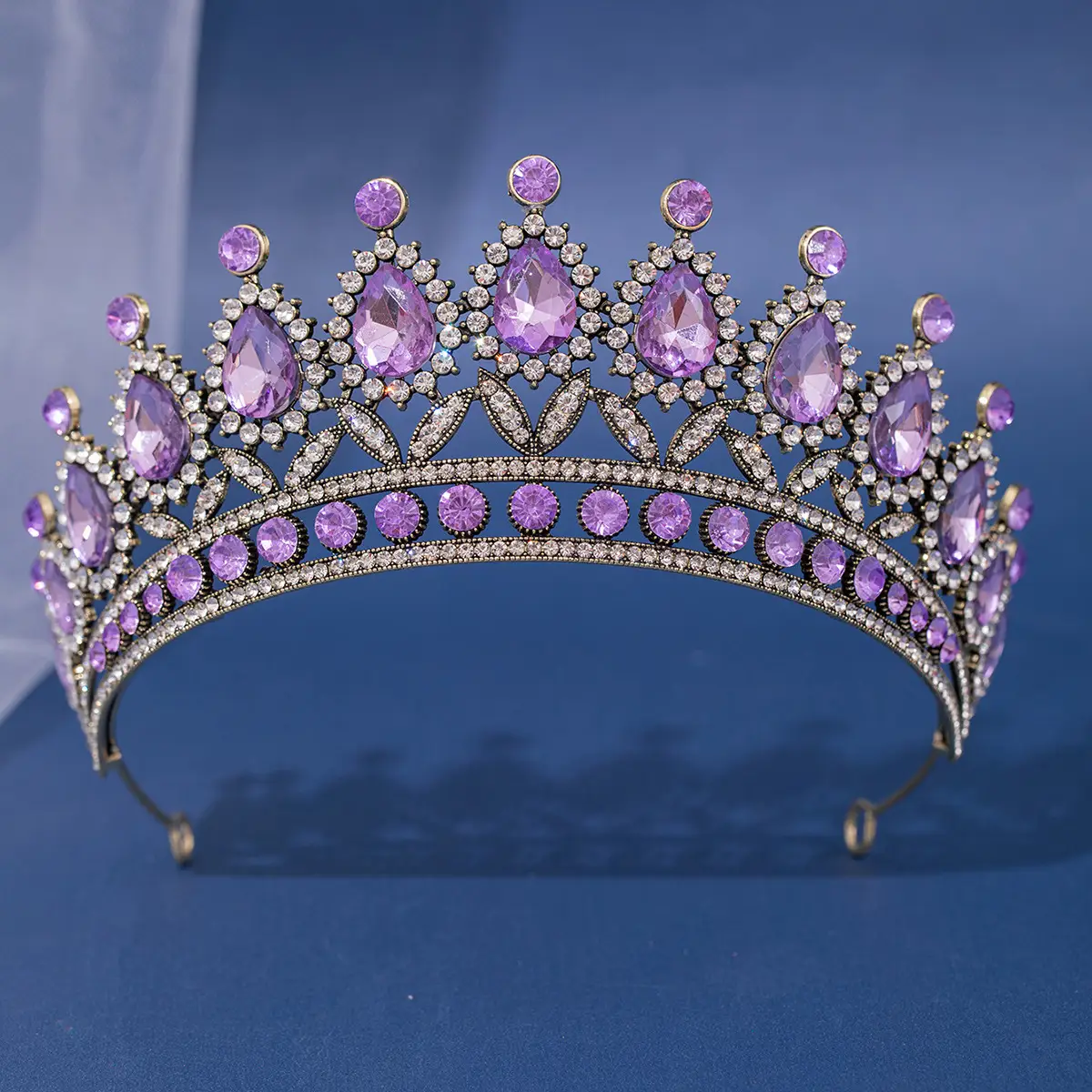 Tuanming Crystal Crown for Bridal Party Hair Accessories