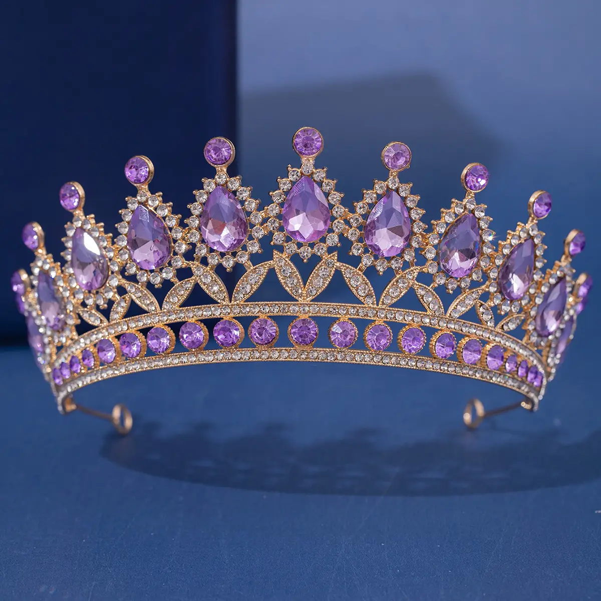 Tuanming Crystal Crown for Bridal Party Hair Accessories