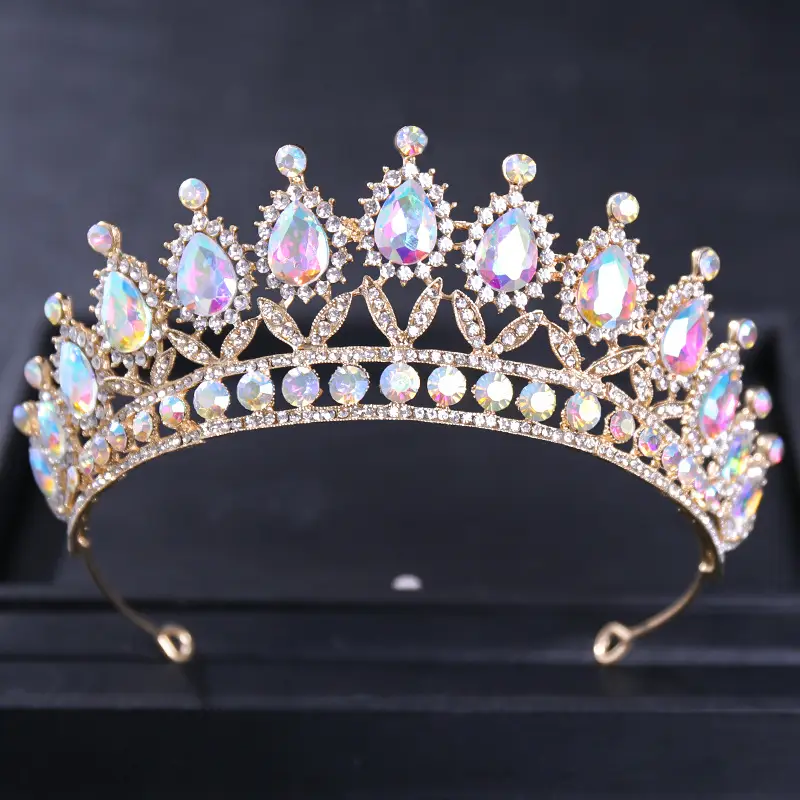 Tuanming Crystal Crown for Bridal Party Hair Accessories