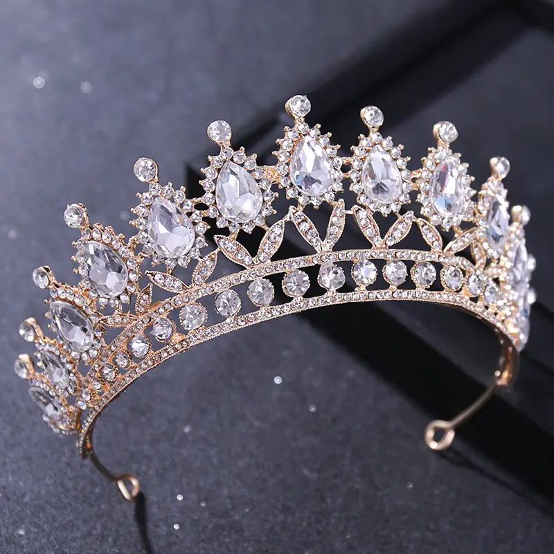 Tuanming Crystal Crown for Bridal Party Hair Accessories
